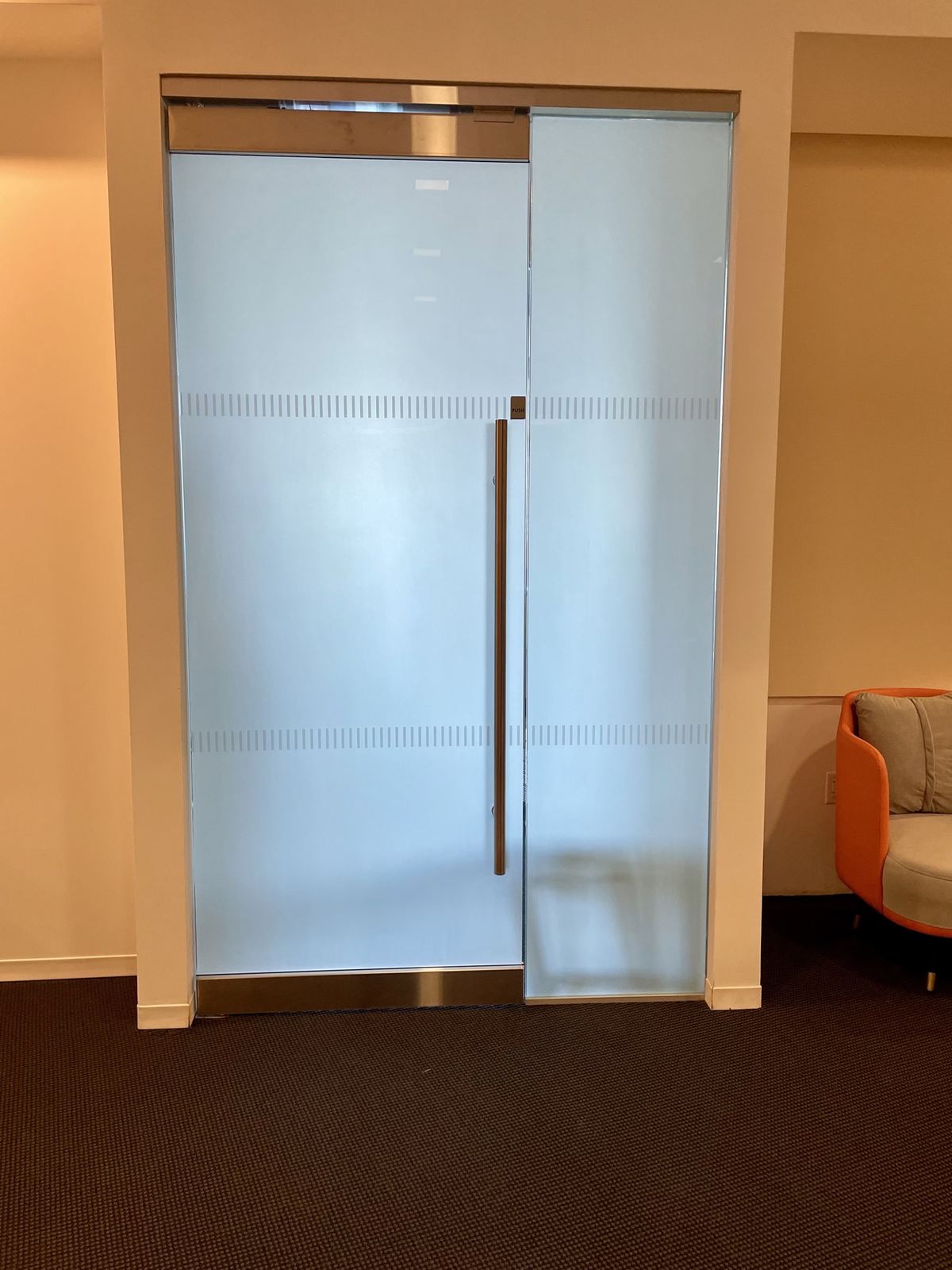Office window film installation