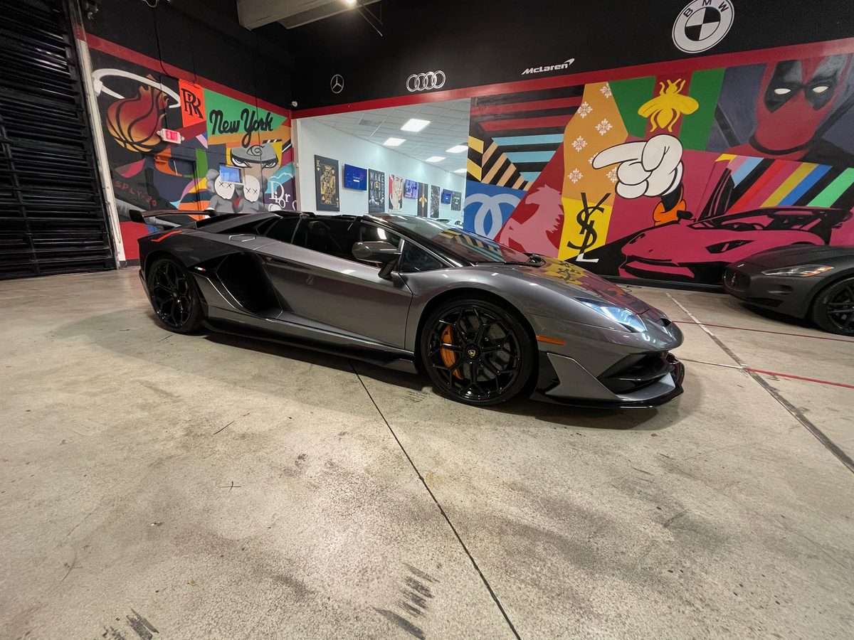 Lamborghini Aventador SVJ with ceramic window tint in Miami